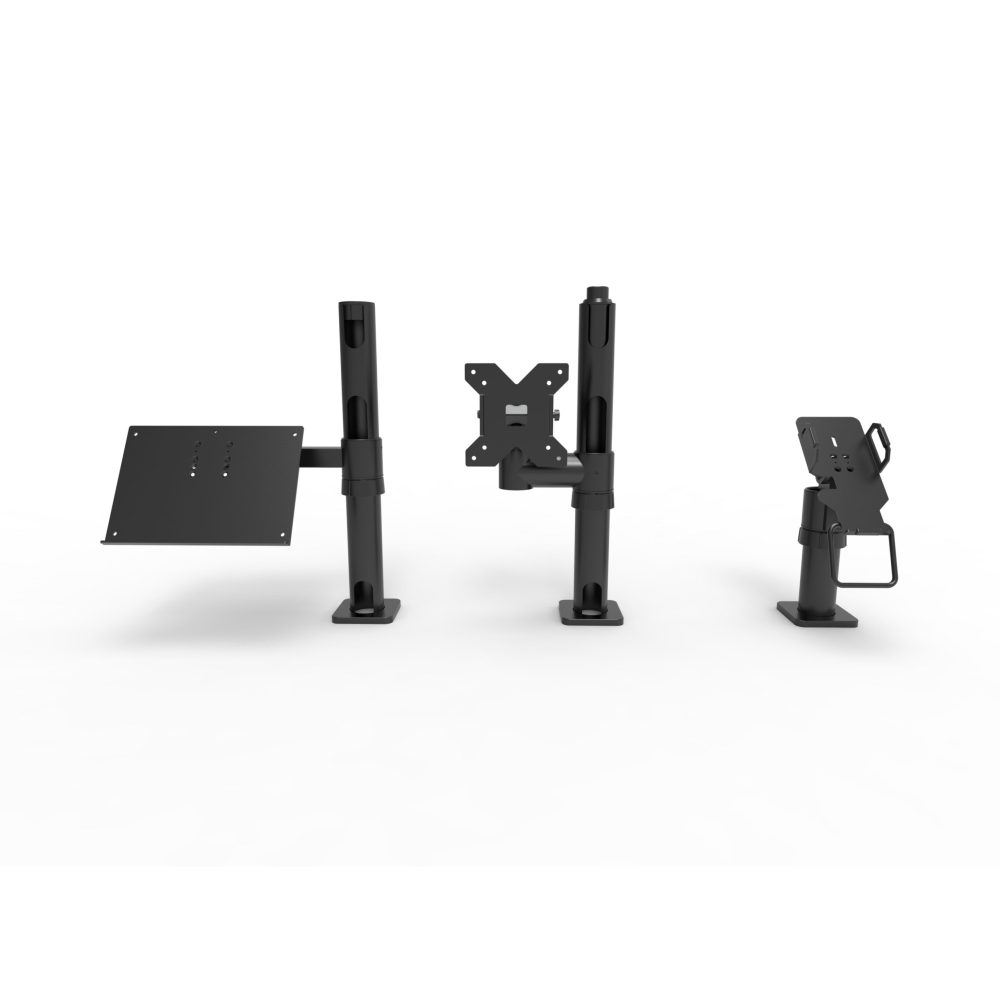 SAPP Retail Retail Fixtures Backed by 35 Years of SAPP Engineering Sappr Counter Top Mount With Keyboard Holder, Vesa Bracket, Pos Holder Module (2)