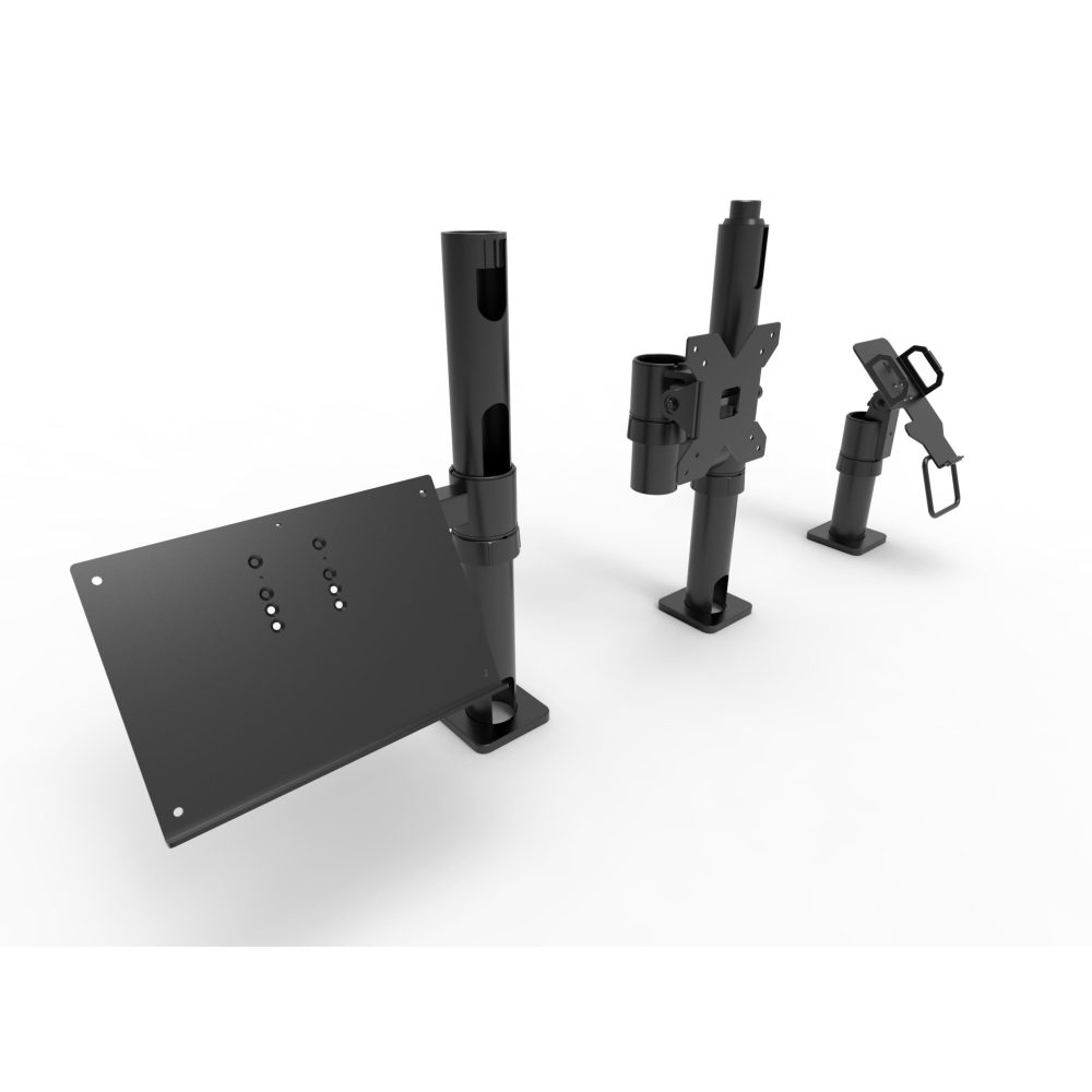 SAPP Retail Retail Fixtures Backed by 35 Years of SAPP Engineering Sappr Counter Top Mount With Keyboard Holder, Vesa Bracket, Pos Holder Module