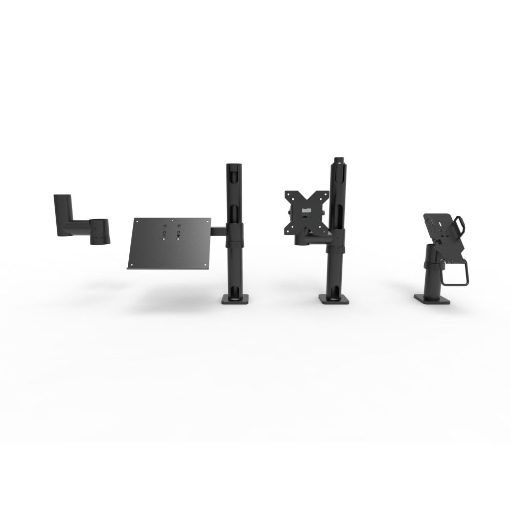 SAPP Retail Retail Fixtures Backed by 35 Years of SAPP Engineering Sappr Counter Top Mount With Keyboard Holder, Vesa Bracket, Pos Holder, Short Arm Module (2)